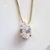 Colar Corrente Veneziana com Pingente Gota em Zircônia Cristal Banhada a Ouro 18k - Lelaro Semijoias e Acessórios LTDA