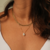 Colar Corrente Veneziana com Pingente Gota em Zircônia Cristal Banhada a Ouro 18k - comprar online