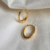 Argola Oval Articulada Banhada a Ouro 18K