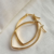 Argola Oval Fecho Português Banhada a Ouro 18K - comprar online