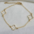 Pulseira Trevo Quatro Folhas Banhadas a Ouro 18K - comprar online
