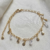 Pulseiras com Pingente de Zircônias com Design em Gotas Banhadas a Ouro 18K