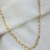 Colar Corrente Craquelada Banhada a Ouro 18K
