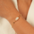 Pulseira Corrente Chapinha Com Pérola Barroca Banhada a Ouro 18k