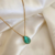 Colar com Pingente Gota Verde Banhado a Ouro 18K na internet
