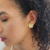 Brinco Flor Fosca com Zircônia Cristal Grande Banhada a Ouro 18K - comprar online