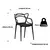 Kit 4 Cadeiras Allegra Cor Preta Plastic Chair - loja online