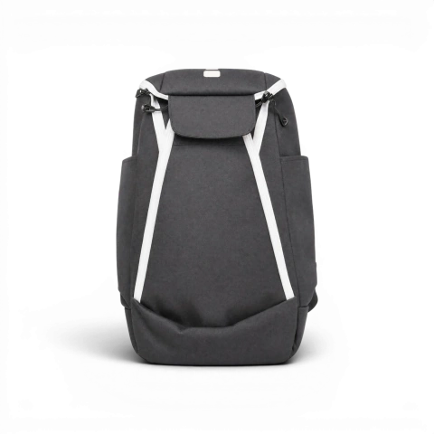 TWO ZIPPER TECHWEAR BLACK BACKPACK