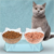 Dispensador Comida Gato Cuencos Elevado Comedero Plato Doble - tienda online