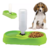 Dispensador Comida Para Perros Y Gatos Bebedero Agua Plato Doble