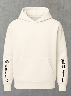 Hoodie - LUCIF DEVIL'S - Cream en internet