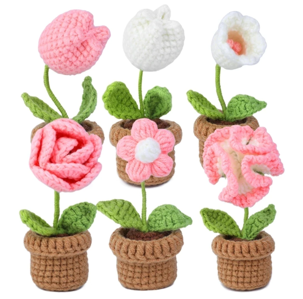 Kit Crochet - 6 Flores