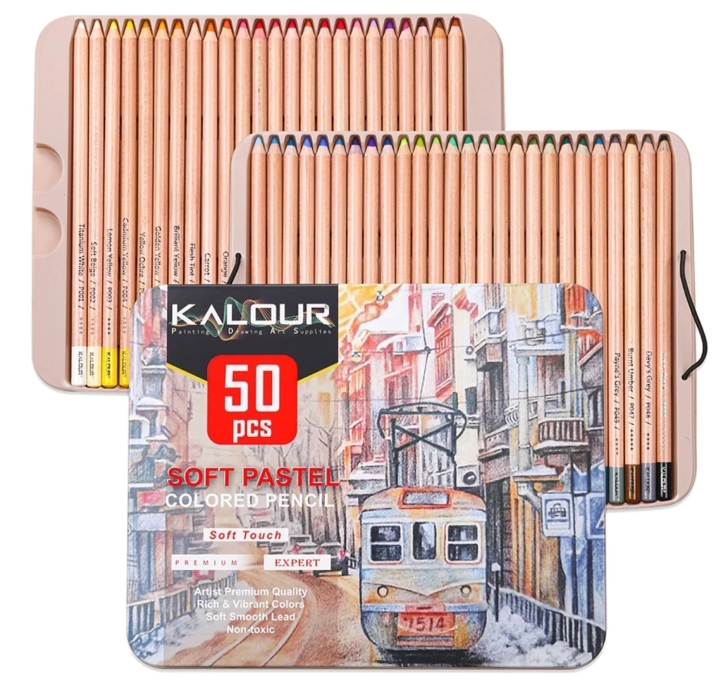 Kalour - 50 Lapices tiza pastel - Lata