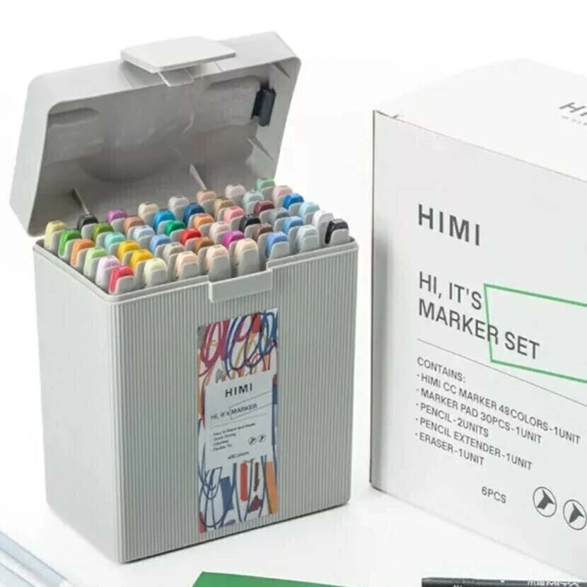 HIMI MIYA - MARCADORES AL ACOHOL x 48 colores
