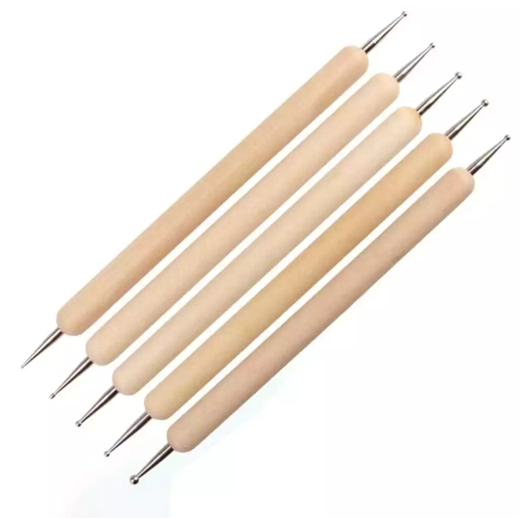 5 BOLILLOS - 10 PUNTAS MANGO MADERA