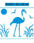 Stencil S1504 - Paisagem Flamingo - 20X25 cm