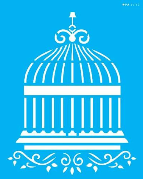 Stencil OPA2362 - Gaiola II - 20X25 cm