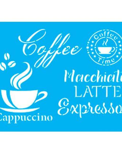 Stencil OPA3537 - Culinária e Café - 15X20 cm