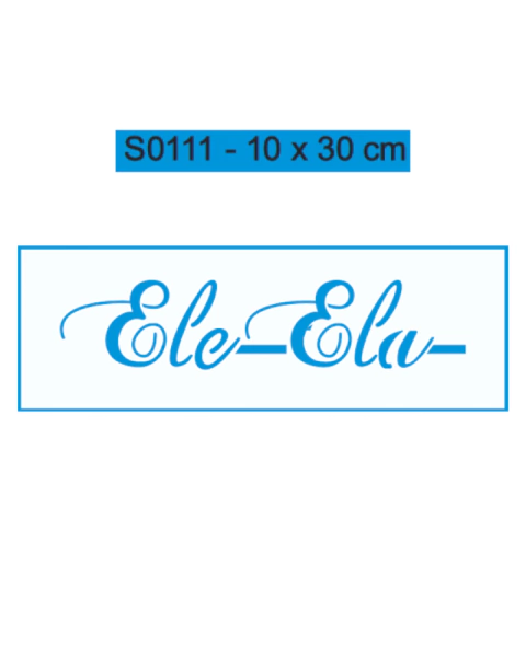 Stencil S0111 - Ele e Ela - 10X30 cm