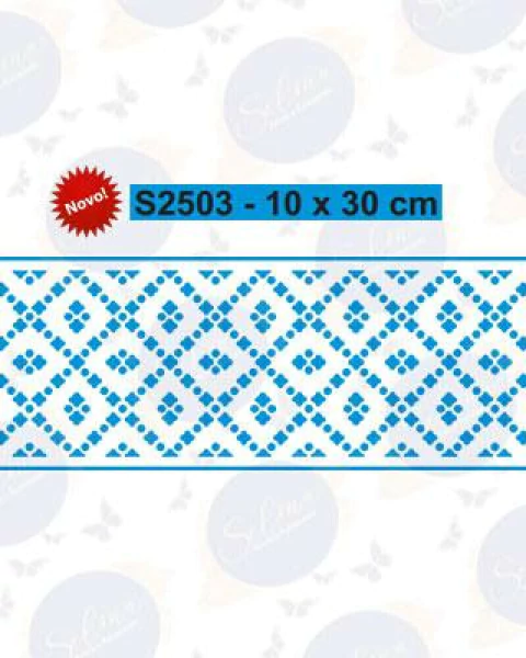 Stencil S2503 - Estampa Indiana I - 10X30 cm