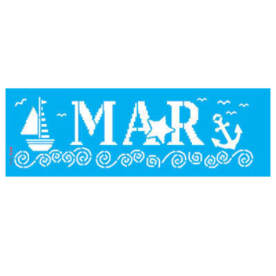 Stencil OPA3704 - Ponto Cruz Náutico - 10X30 cm