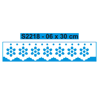 Stencil S2218 - Barra Flor - 06X30 cm