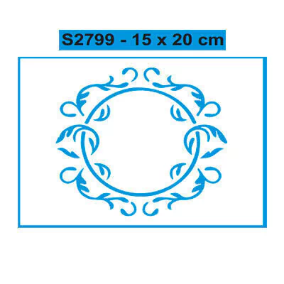 Stencil S2799 - Moldura Arabescos - 15X20 cm