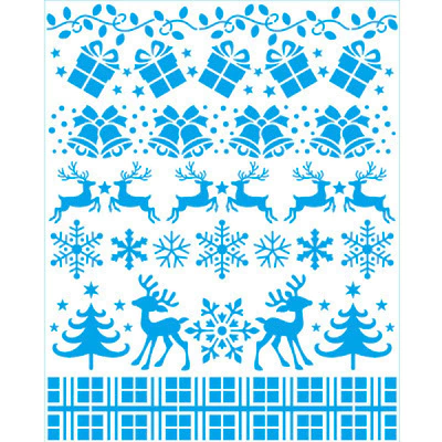 Stencil Litoarte STRN 032 - Barrados de Natal - 20X25 cm - comprar online