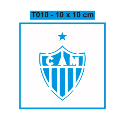 Stencil T010 Time Atlético-MG - 10X10 cm