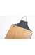 Delantal de jean con aplique de cuero modelo Argentino - comprar online