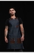 Delantal Moe jean y cuero - comprar online