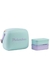 Lunchera Polarbox celeste con correa lila