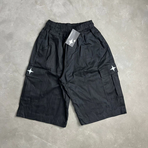 Bermuda Cargo Preto Stars Marrom Company