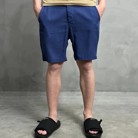 Bermuda Linho Social Azul