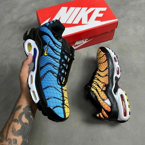 Tênis NK TN Bape Azul e Laranja