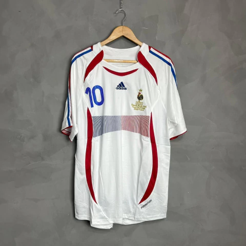 Camiseta de Time Tailandesa França 2006 Zidane Branca