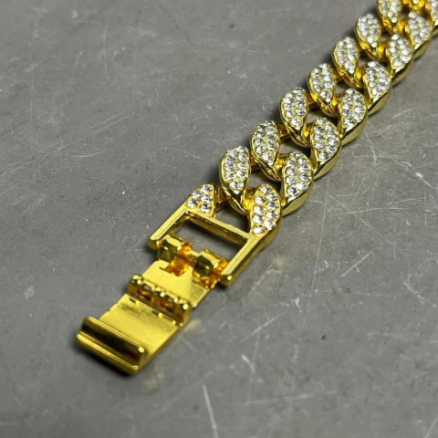 Pulseira Cravejada Ice Dourada