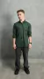 Camisa de Botão Sarja Verde Militar - comprar online