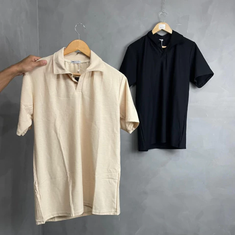 Camisa Polo Listrada ZARA Luxo