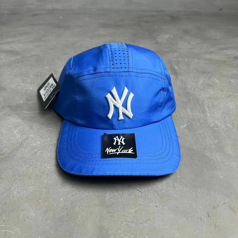 Boné NY Aba Curva Azul Tactel