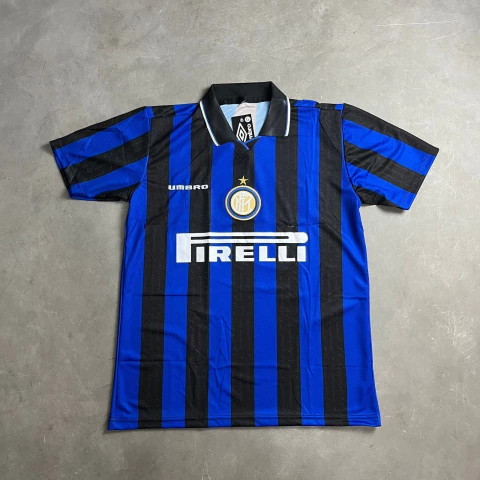 Camiseta de Time Inter Retro Manga Curta Azul