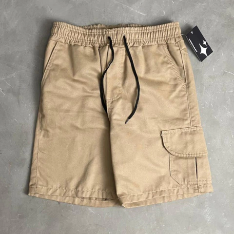 Short Cargo Bege Escuro c/ Ajustes