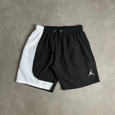 Bermuda Tactel C/ Cordão JRD Branco e Preto