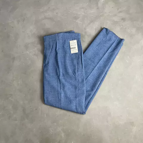 Calça Alfaiataria Azul Denim