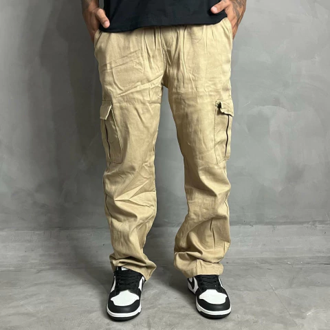 Calça Cargo Bege Escuro