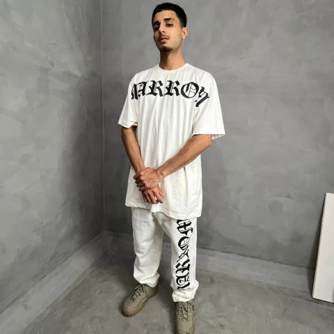 Calça Moletom "Old London" Off White