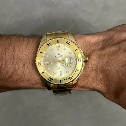Relogio RLX Submariner Dourado