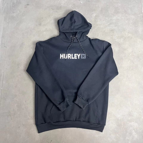 Blusa Moletom Canguru HRL Box Logo Preto