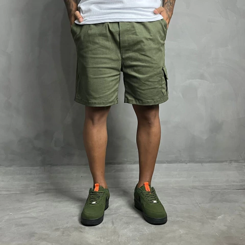 Short Cargo Verde Militar c/ Ajustes
