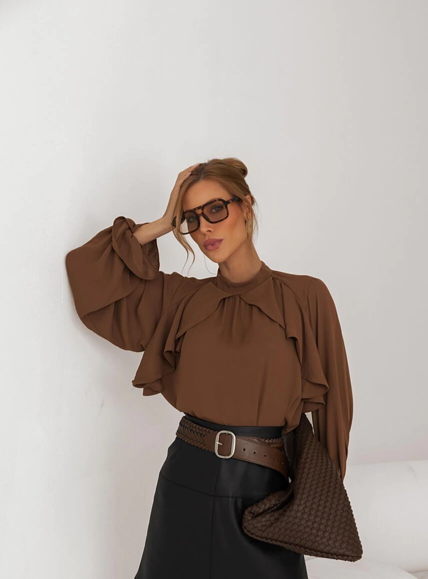 Blusa com babados COINAGE